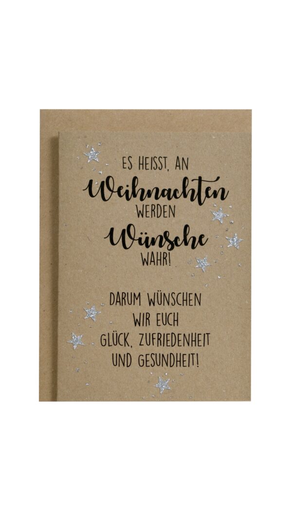 Weihnachtskarte Wünsche werden wahr!