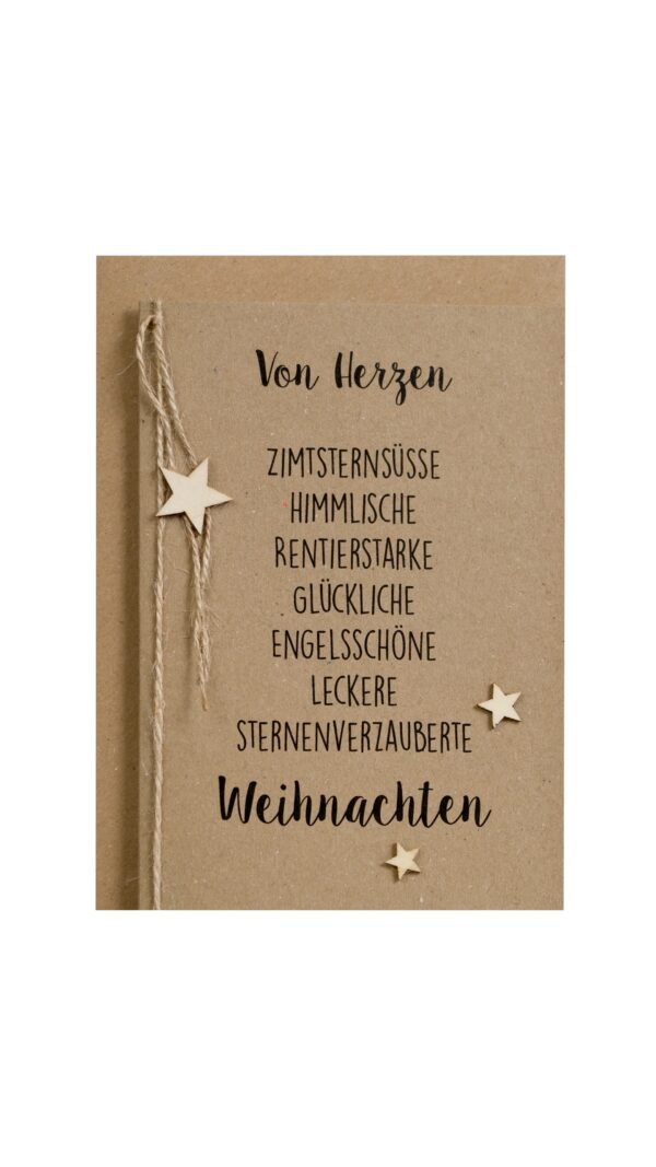 Weihnachtskarte Von Herzen