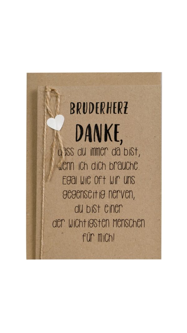 Kraftpapierkarte Bruderherz