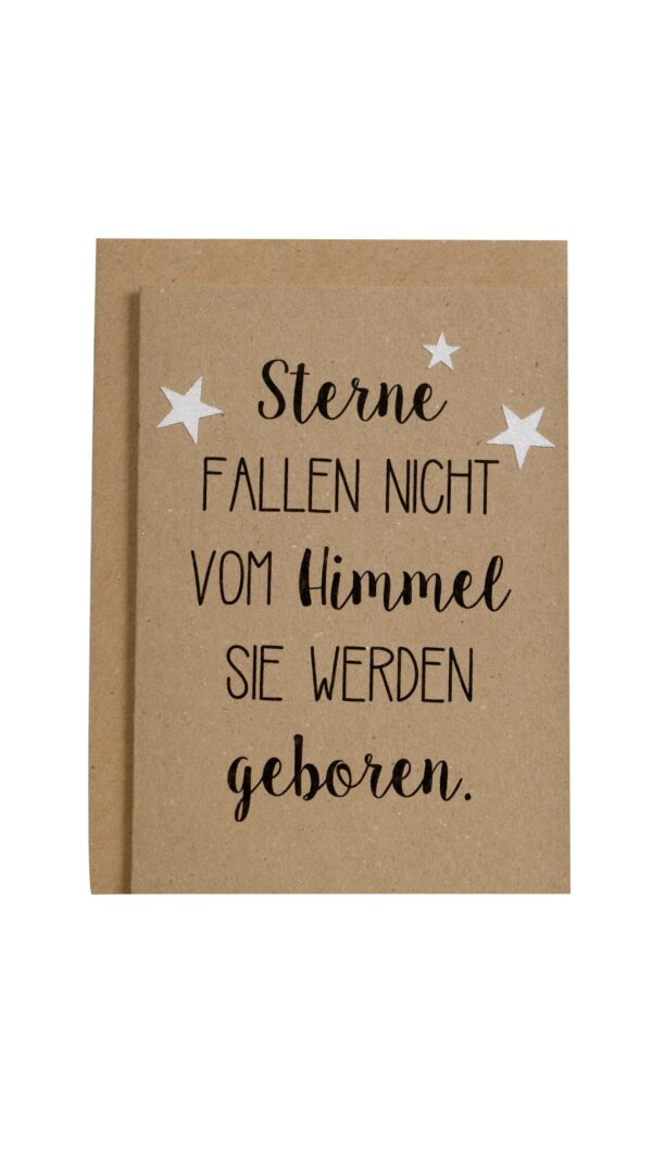 Babykarte Sterne werden geboren