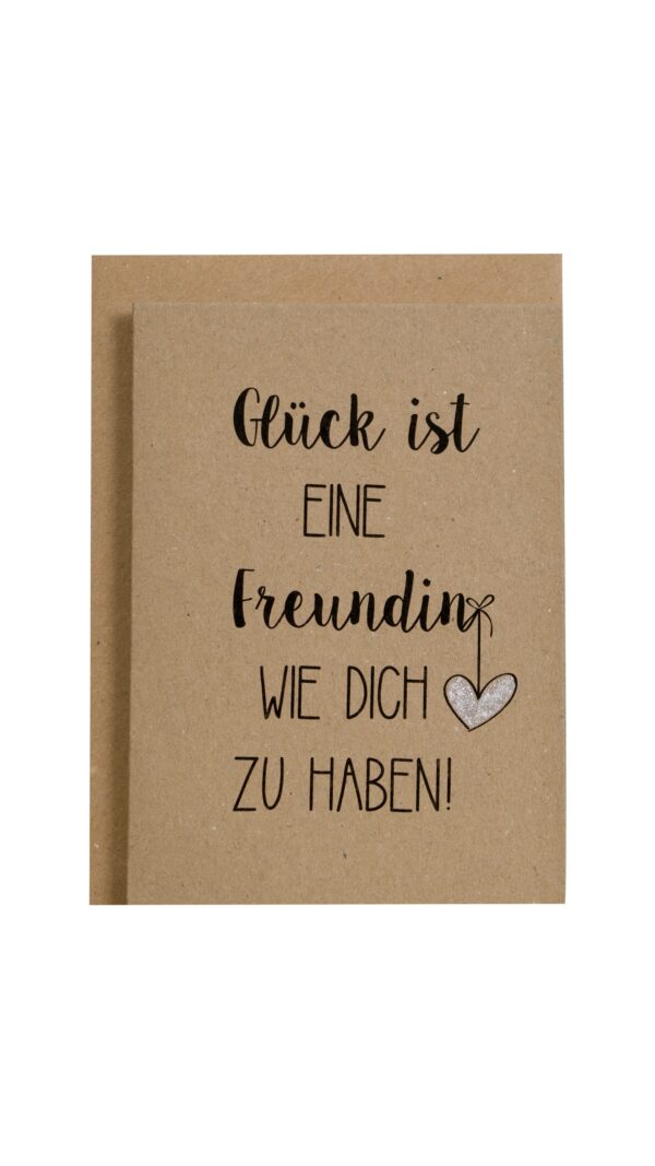 Kraftpapierkarte Freundin