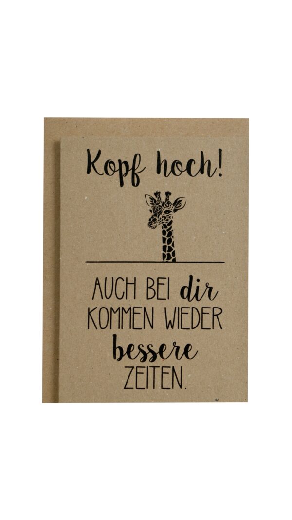 Kraftpapierkarte Kopf hoch