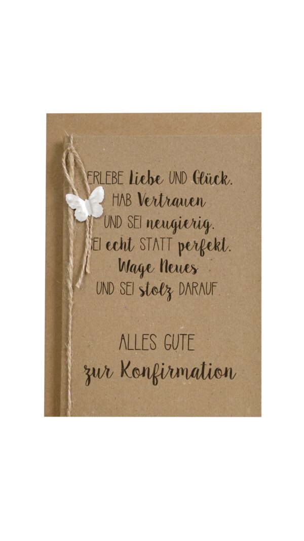 Kraftpapierkarte Alles Gute zur Konfirmation