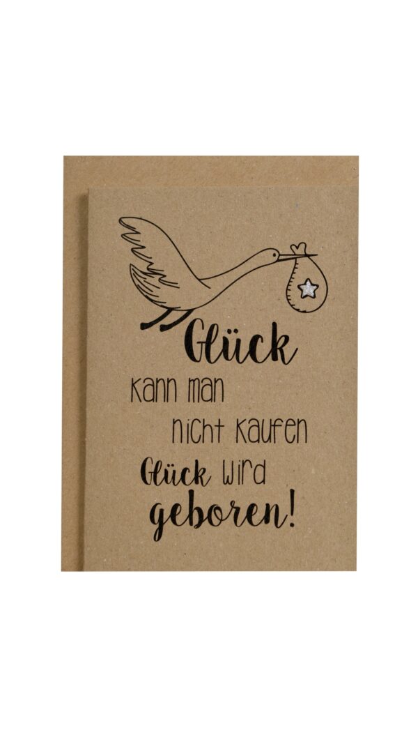 Babykarte Glück wird geboren