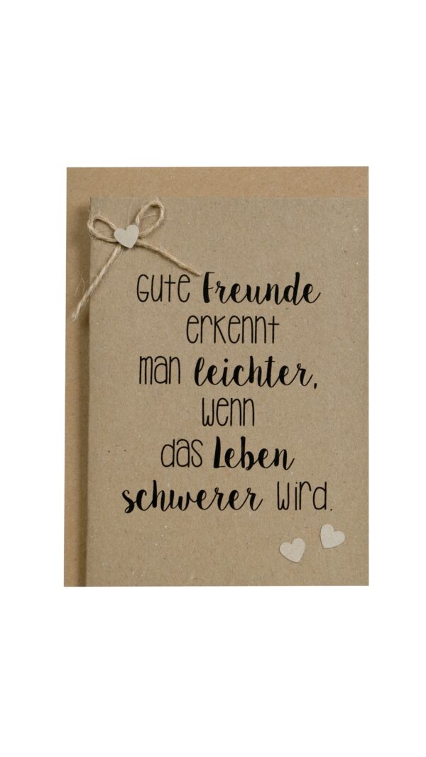 Kraftpapierkarte Gute Freunde