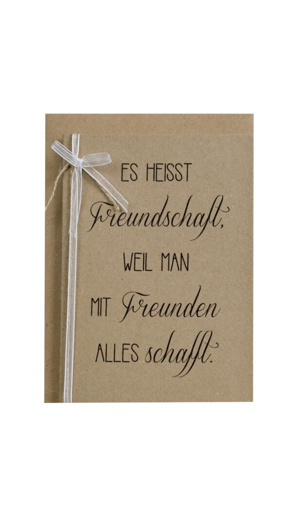 Kraftpapierkarte Freundschaft