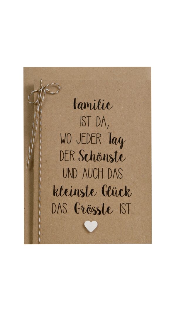 Kraftpapierkarte Familienliebe