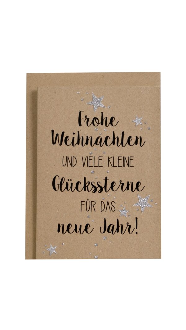 Weihnachtskarte Glückssterne