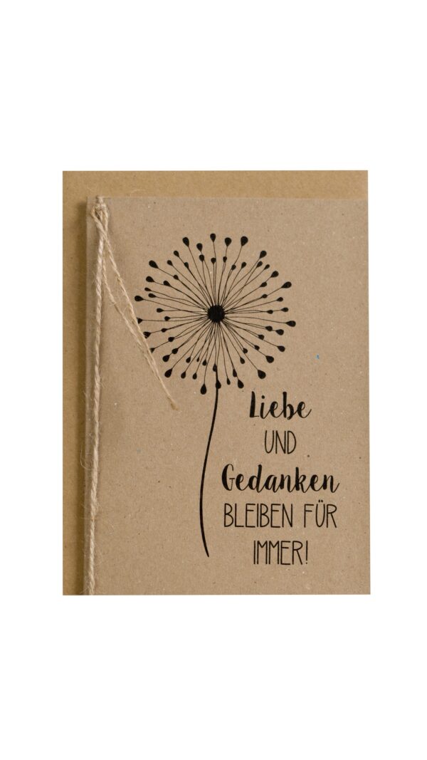 Trauerkarte Liebe und Gedanken