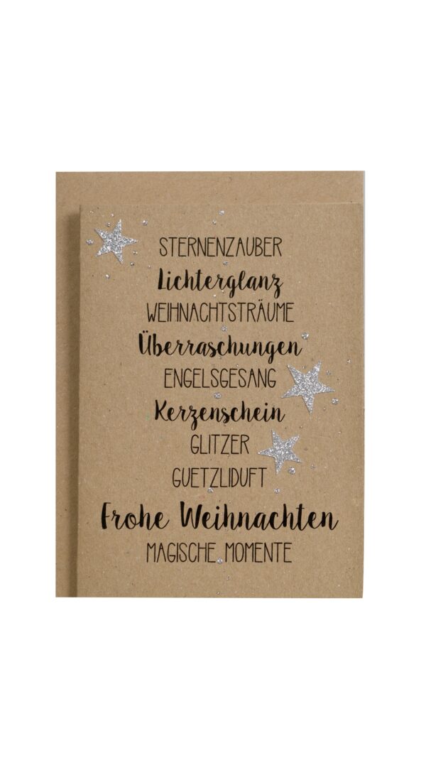 Weihnachtskarte Sternenzauber