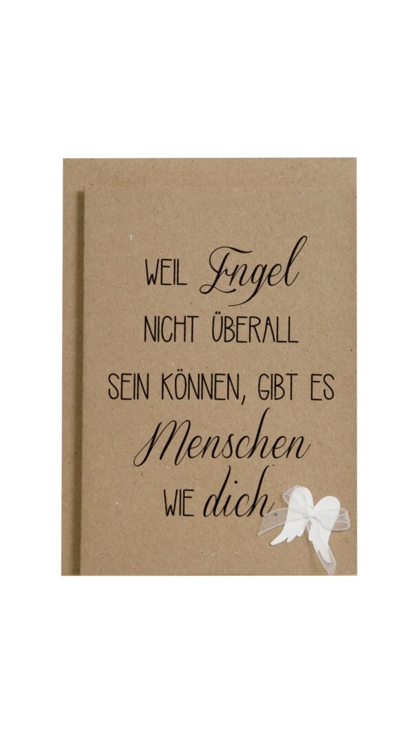 Kraftpapierkarte Engel