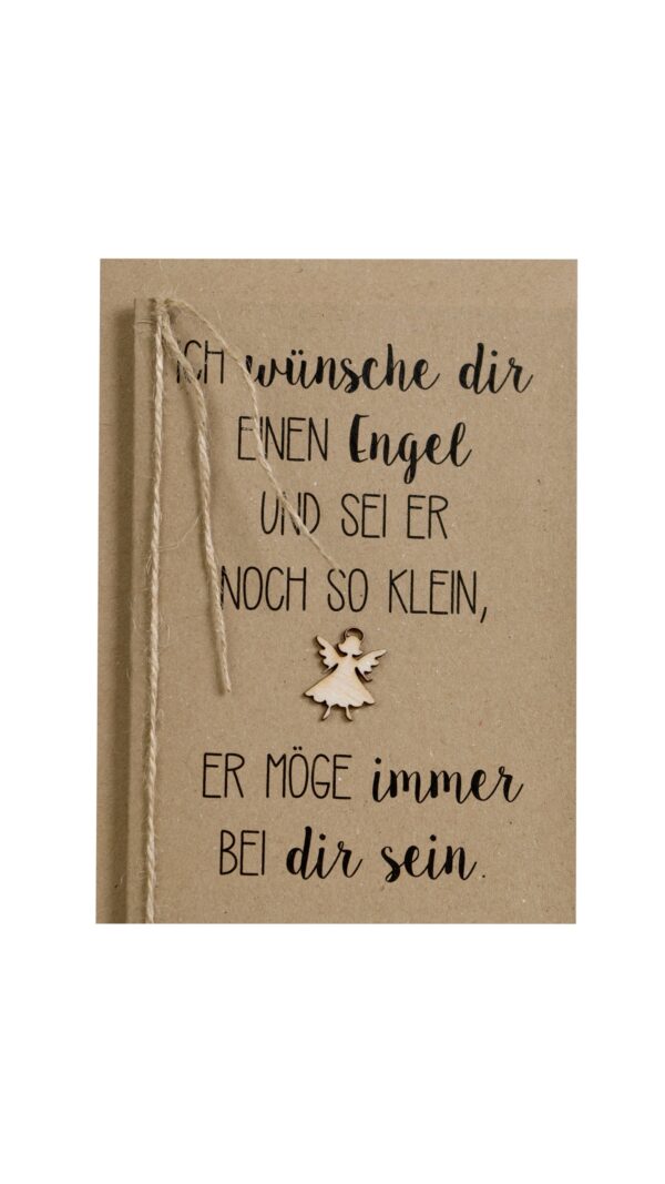 Kraftpapierkarte Schutzengel