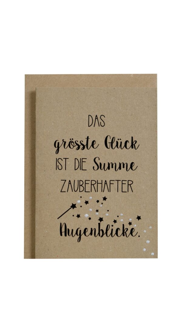 Kraftpapierkarte zauberhafte Augenblicke