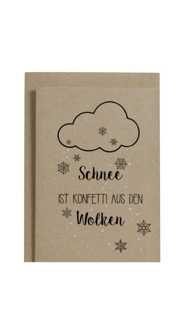Kraftpapierkarte Schnee