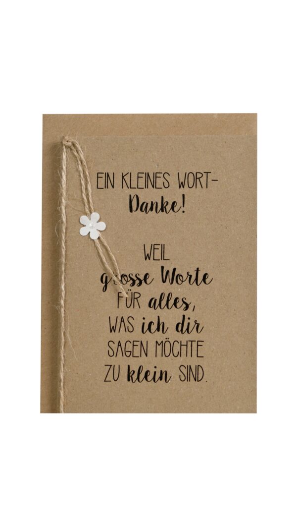 Dankeskarte kleines Wort