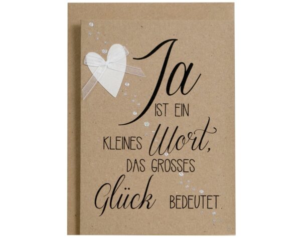 Hochzeitskarte Kleines Wort grosses Glück
